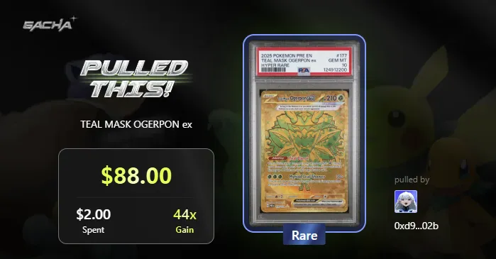 pokemon card pulling game GACHA Rip & Relax, with a